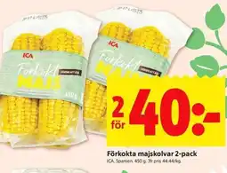 ICA Kvantum ICA Förkokta majskolvar 2-pack erbjuda