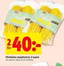 ICA Kvantum ICA Förkokta majskolvar 2-pack erbjuda