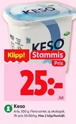 ICA Kvantum ARLA Keso erbjuda
