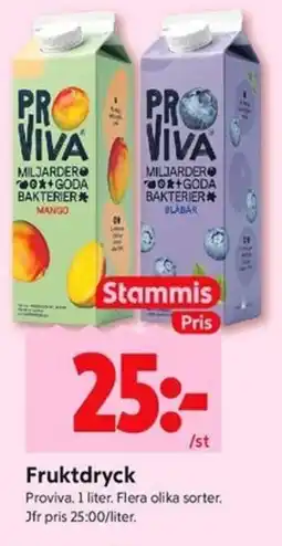 ICA Kvantum PROVIVA Fruktdryck erbjuda