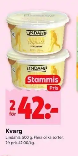 ICA Kvantum LINDAHLS Kvarg erbjuda