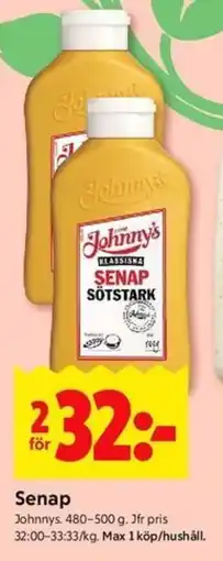 ICA Kvantum JOHNNY'S Senap erbjuda