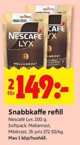 ICA Kvantum NESCAFE Snabbkaffe refill erbjuda