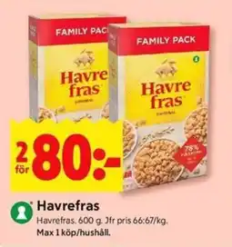 ICA Kvantum Havrefras erbjuda
