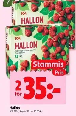 ICA Kvantum ICA Hallon erbjuda