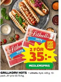 Coop LITHELLS Grillkorv hots erbjuda