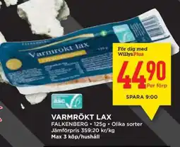 Willys Varmrökt lax erbjuda