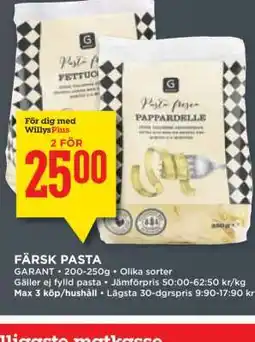 Willys Färsk Pasta erbjuda