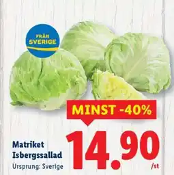 Lidl Matriket Isbergssallad erbjuda