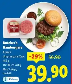 Lidl Butcher’s Hamburgare erbjuda