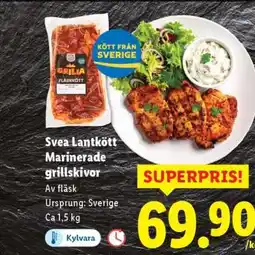 Lidl Svea Lantkött Marinerade grillskivor erbjuda