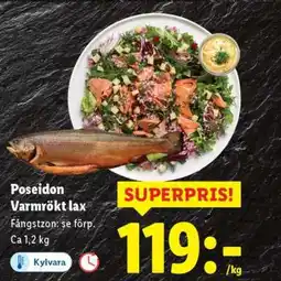 Lidl Poseidon Varmrökt lax erbjuda