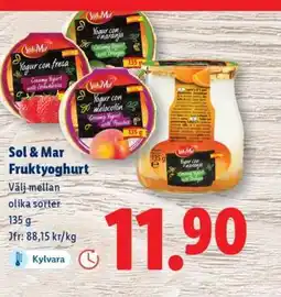 Lidl SOL & MAR Fruktyoghurt erbjuda