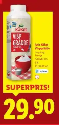 Lidl Arla Köket vispgrädde erbjuda