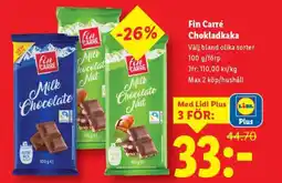Lidl FIN CARRÉ Chokladkaka erbjuda