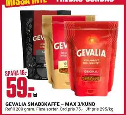 ÖoB GEVALIA SNABBKAFFE erbjuda