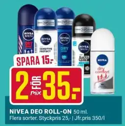 ÖoB NIVEA DEO ROLL-ON erbjuda