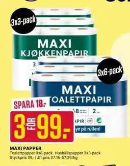 ÖoB MAXI PAPPER erbjuda