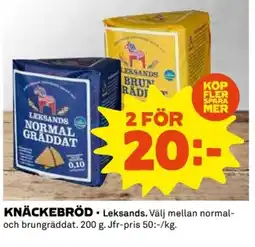 Coop LEKSANDS Knäckebröd erbjuda