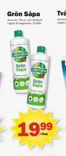 Pekås Grön Såpa erbjuda