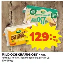 Coop ARLA Mild och krämig ost erbjuda