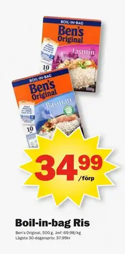 Pekås Boil-in-bag Ris erbjuda