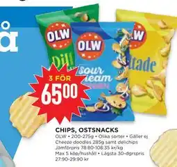 Willys CHIPS, OSTSNACKS erbjuda