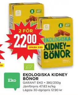 Willys EKOLOGISKA KIDNEY BÖNOR erbjuda