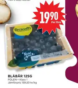 Willys BLÅBÄR 125G erbjuda