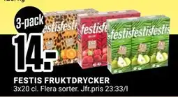 ÖoB FESTIS FRUKTDRYCKER erbjuda