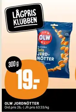ÖoB OLW JORDNÖTTER erbjuda