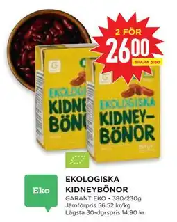Willys Hemma EKOLOGISKA KIDNEYBÖNOR erbjuda