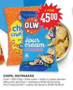 Willys Hemma CHIPS, OSTSNACKS erbjuda