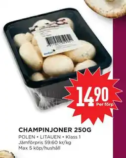 Willys Hemma CHAMPINJONER 250G erbjuda