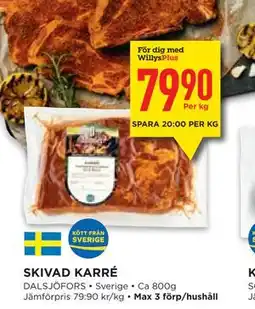 Willys Hemma SKIVAD KARRÉ erbjuda