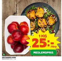 Coop Daglivs NEKTARINER I KORG erbjuda