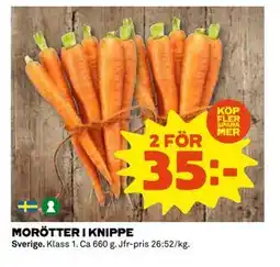 Coop Daglivs MORÖTTER I KNIPPE erbjuda