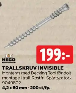 Jem&Fix TRALLSKRUV INVISIBLE erbjuda