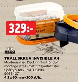 Jem&Fix TRALLSKRUV INVISIBLE A4 erbjuda