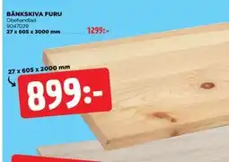 Jem&Fix BÄNKSKIVA FURU erbjuda