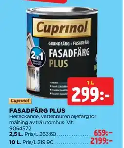Jem&Fix FASADFÄRG PLUS erbjuda