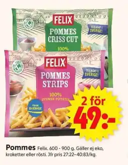 ICA Supermarket FELIX Pommes erbjuda