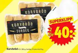 ICA Supermarket ICA Korvbröd erbjuda