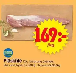 ICA Supermarket Fläskfilé erbjuda