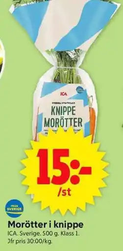 ICA Supermarket ICA Morötter i knippe erbjuda