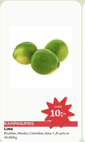 Hemköp Lime erbjuda