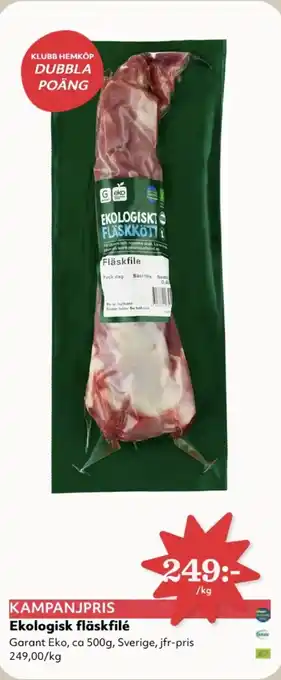 Hemköp Ekologisk fläskfilé erbjuda