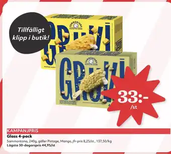 Hemköp Glass 4-pack erbjuda