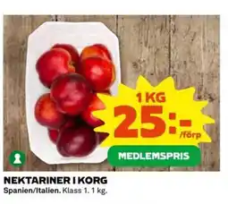 Coop NEKTARINER I KORG erbjuda