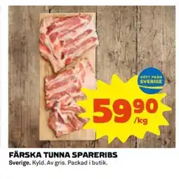 Coop FÄRSKA TUNNA SPARERIBS erbjuda